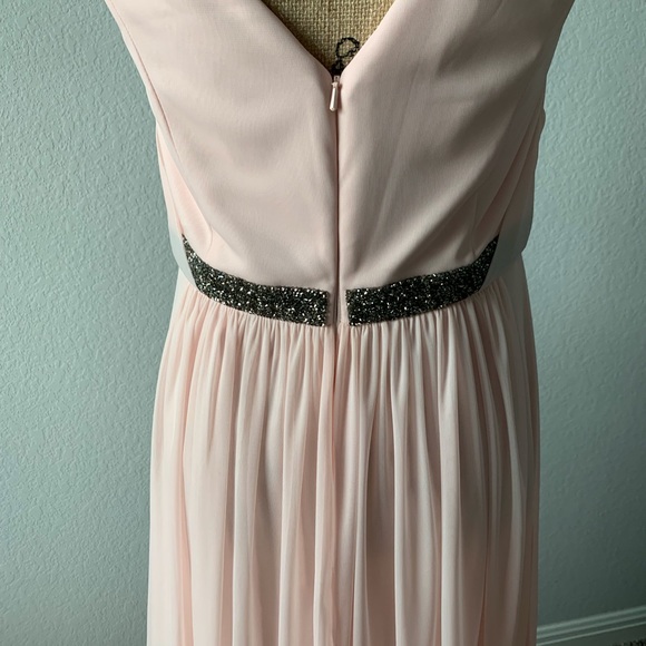 David’s Bridal blush pink maxi dress - Picture 5 of 8